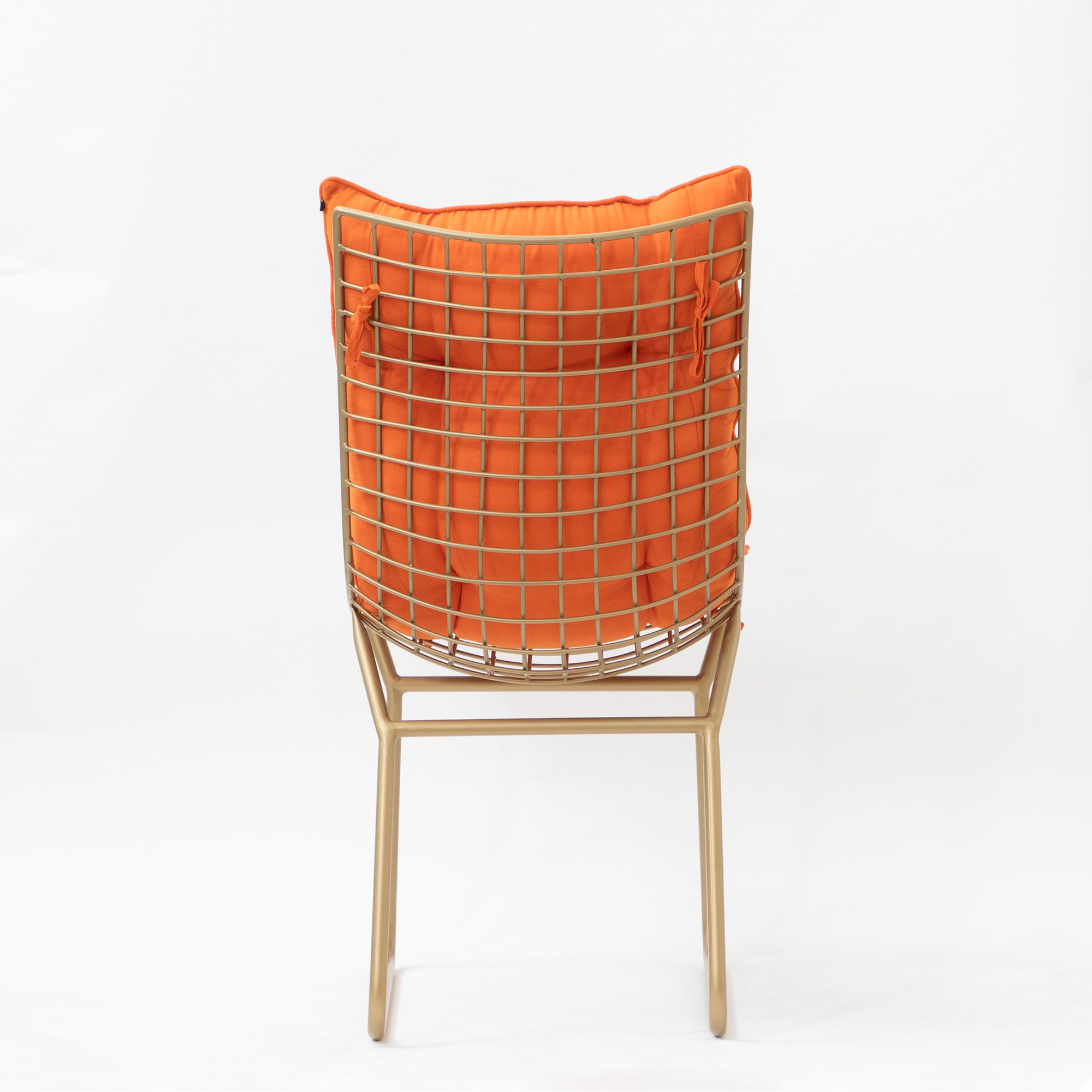 ROSSO METAL CHAIR WITH TIE-UP CUSHION