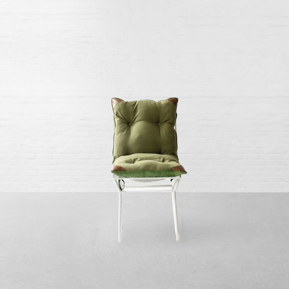 Rosso Metal Chair With Tie-Up Cushion