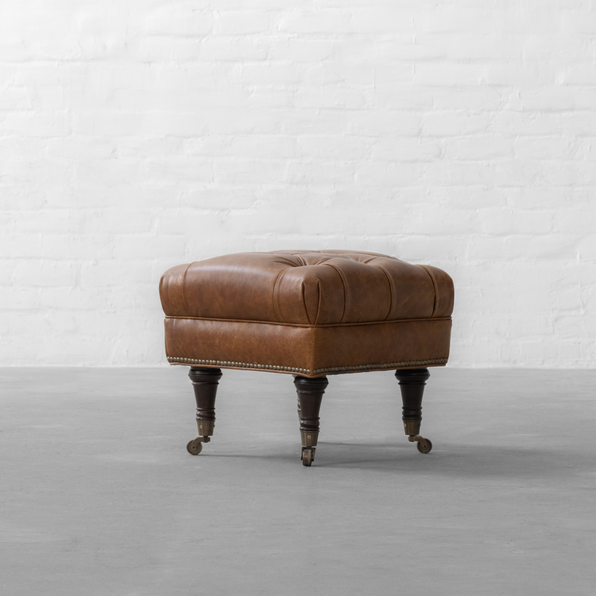 Ryan Upholstered Leather Ottoman