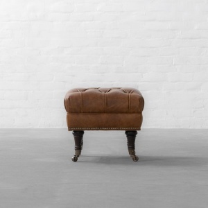 Ryan Upholstered Leather Ottoman