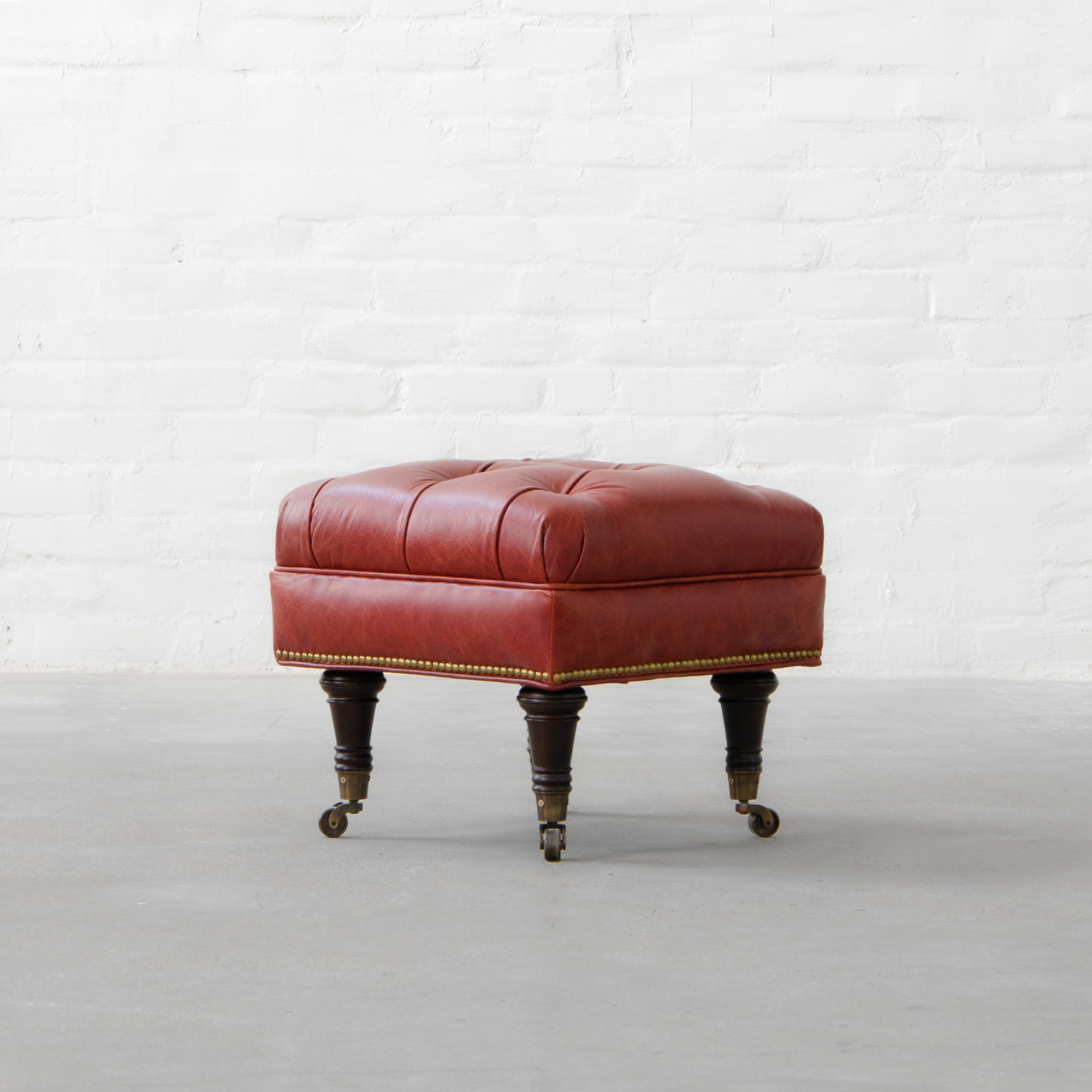 Ryan Upholstered Leather Ottoman