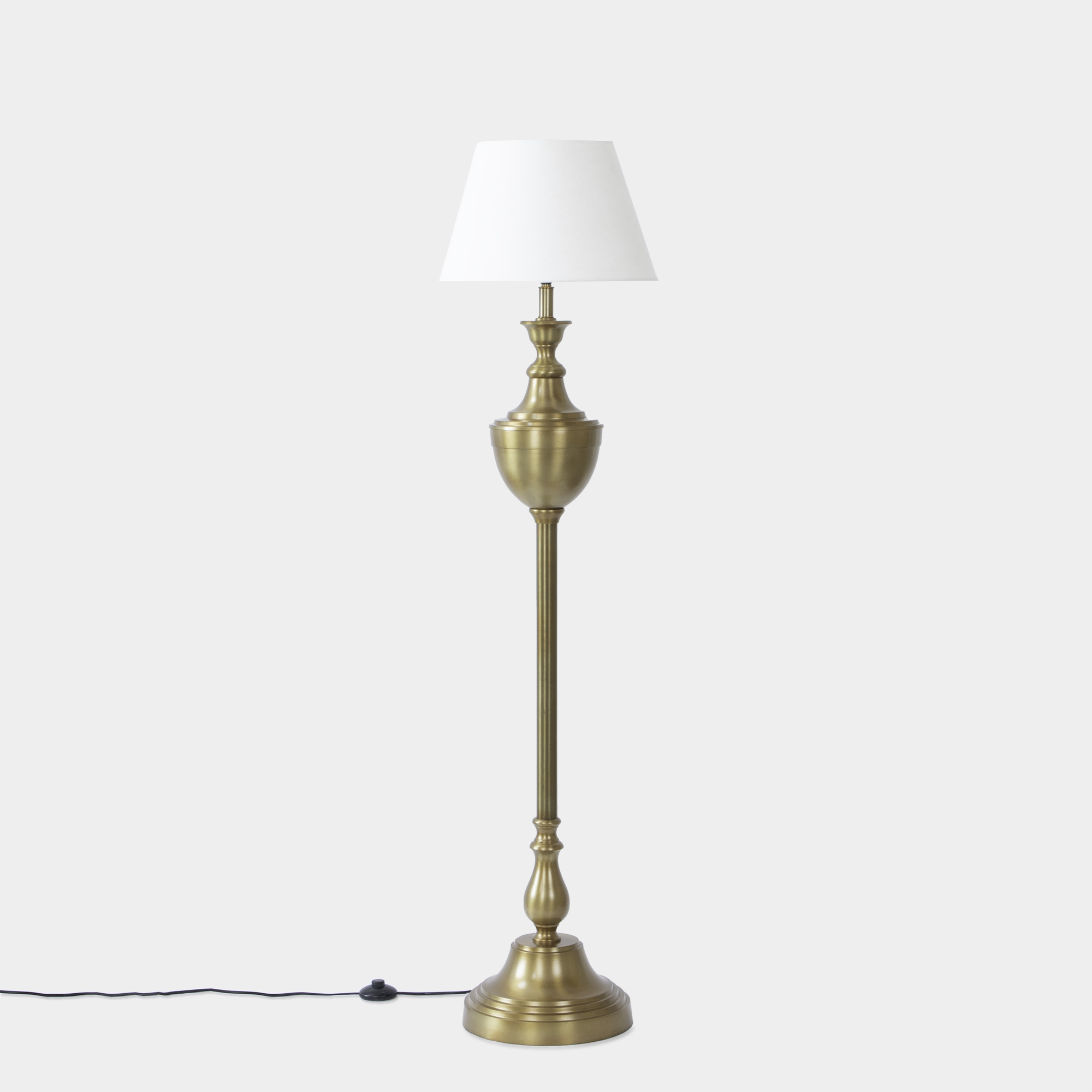 Samode Metal Floor Lamp- Antique Brass