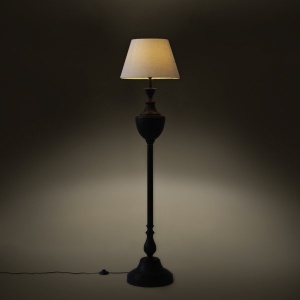 Samode Metal Floor Lamp- Ebony