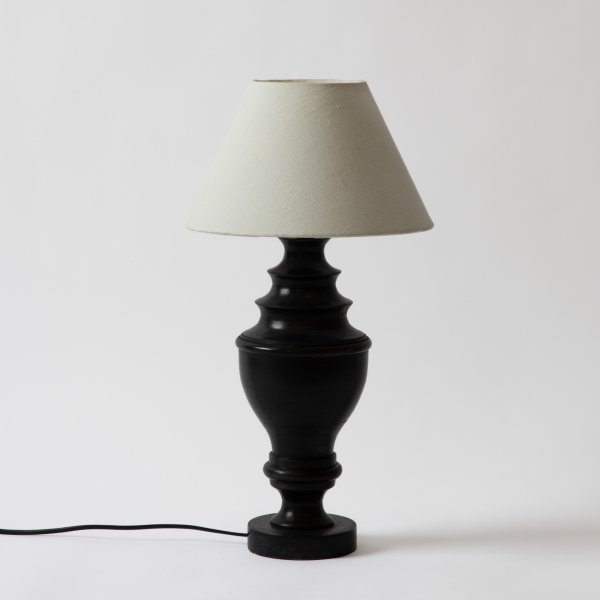 Sanchi Wooden Table Lamp (Black)