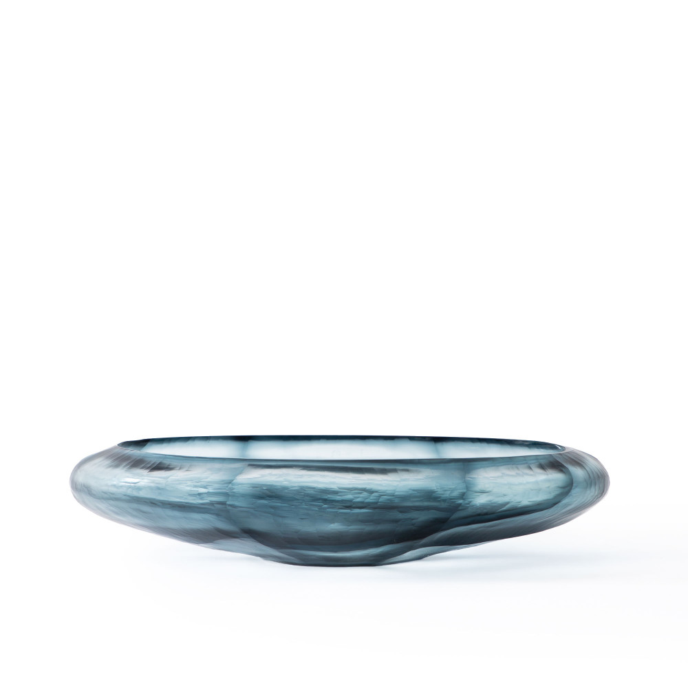 Shibori Glass Bowl-Teal