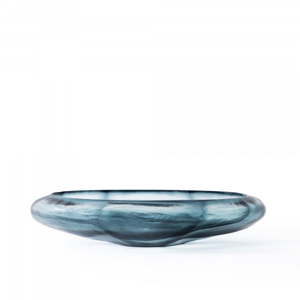 Shibori Glass Bowl-Teal