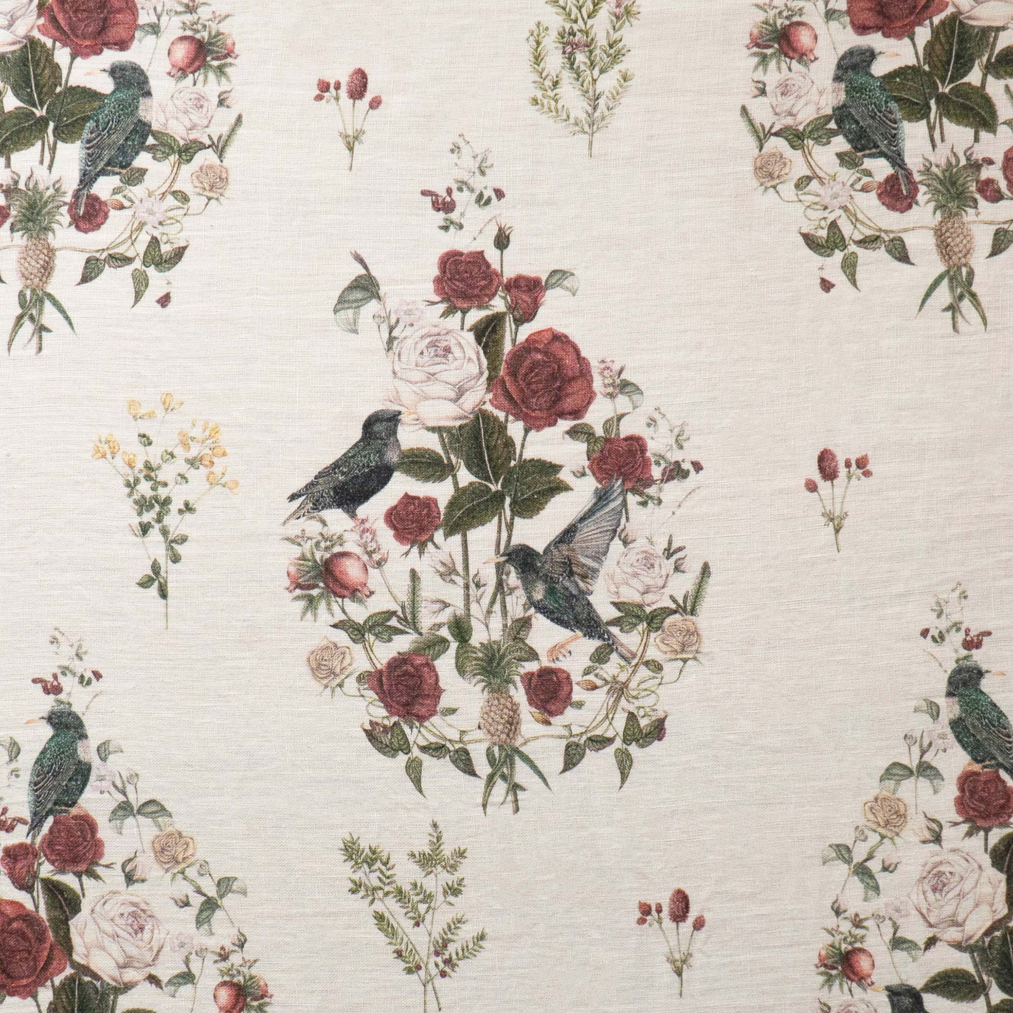 STARLINGS AT QUEEN MARY'S GARDEN-IVORY (FABRIC SWATCH)