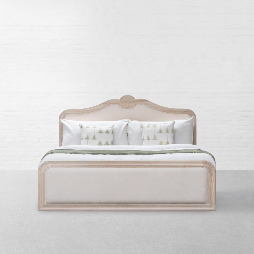 Summer Garden Upholstered Bed With Storage-Queen Size