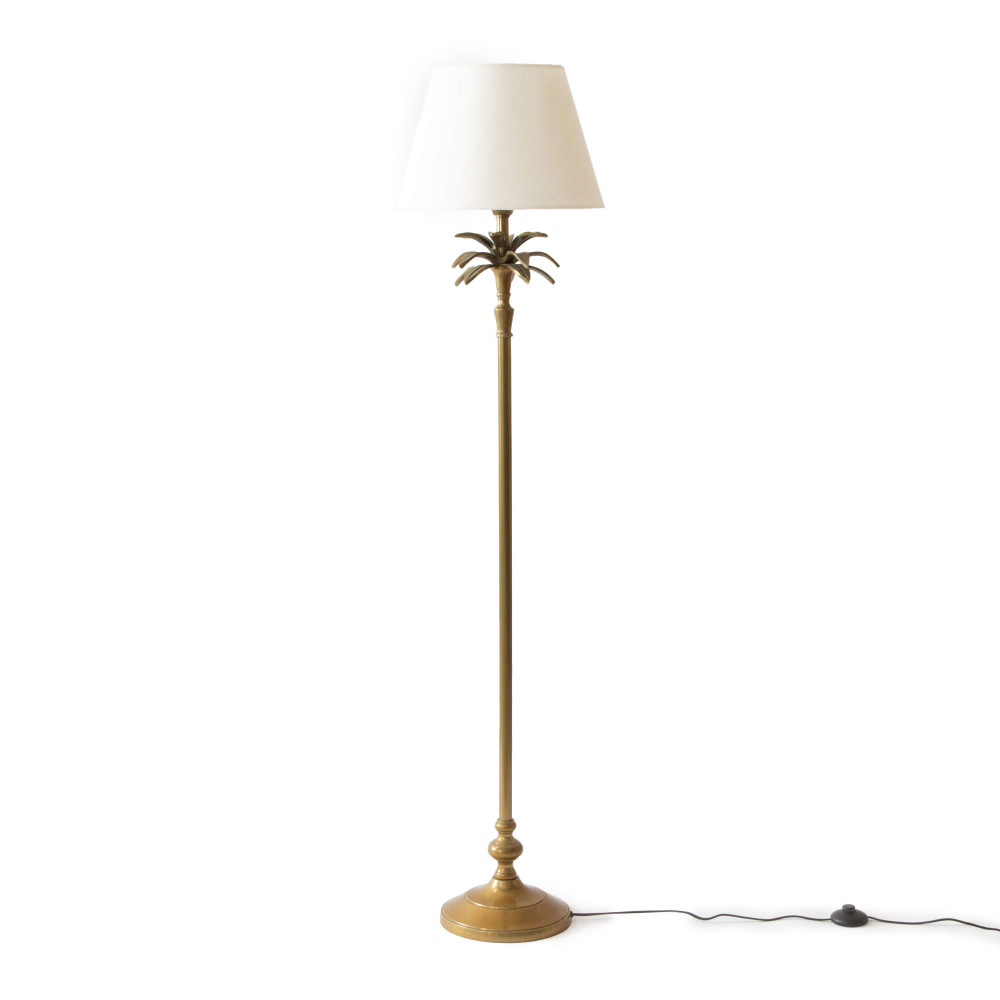 The Royal Palm Floor Lamp - Antique Brass
