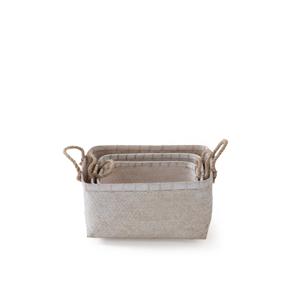 Togean Seagrass Handwoven Basket-Beach Sand