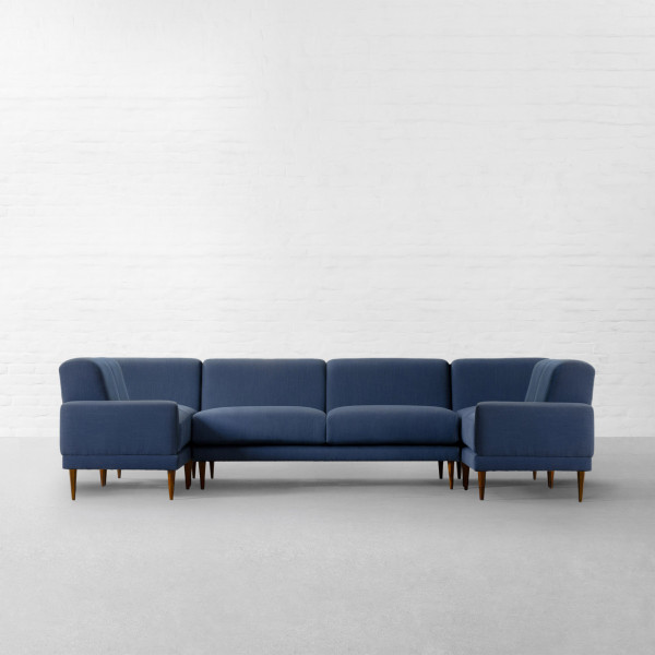 Munich Fabric U-shaped X-large Sectional Sofa