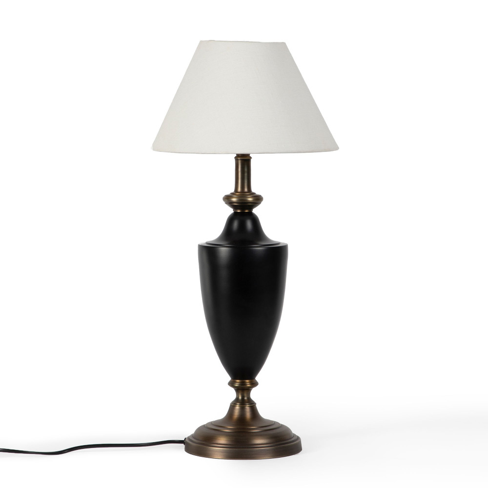 Vienna Chalice Table Lamp Stand-Ebony &amp; Antique Brass