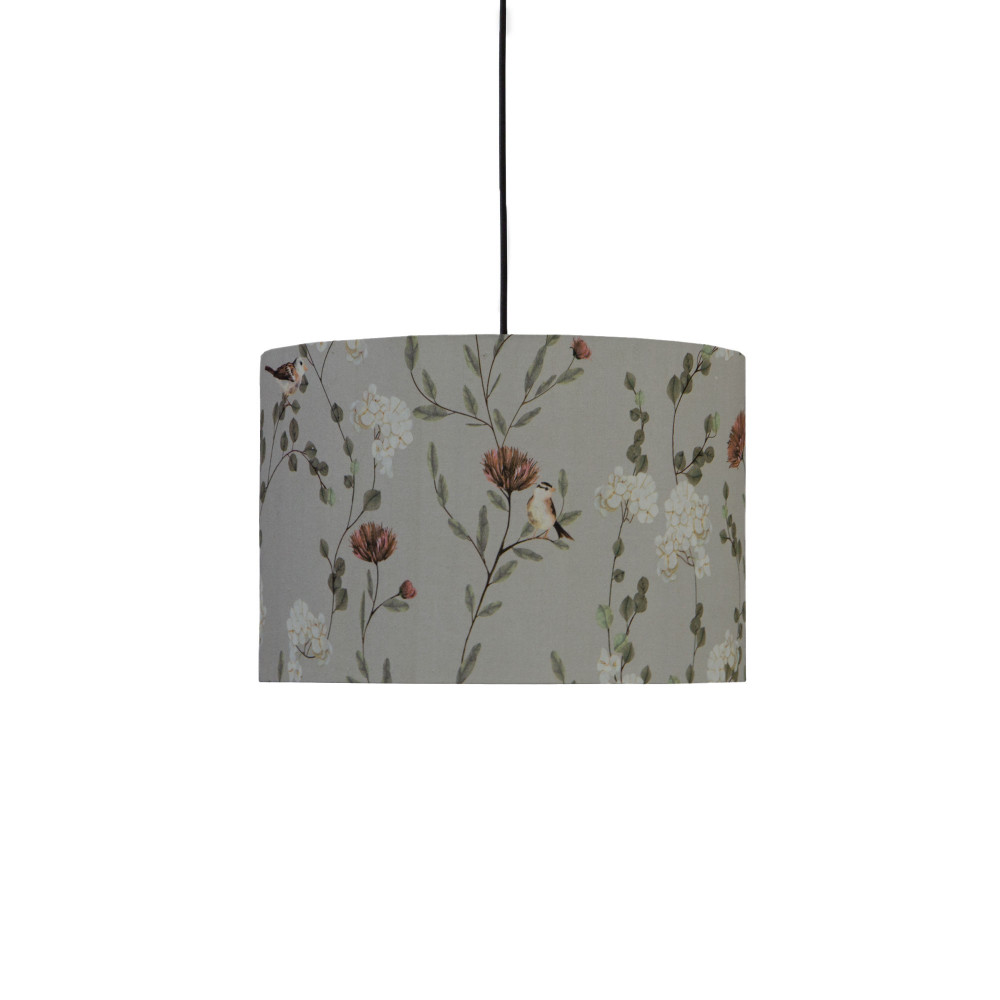 Villa Cylindrical Pendant-Chrysanthemums &amp; Sparrows Breeze