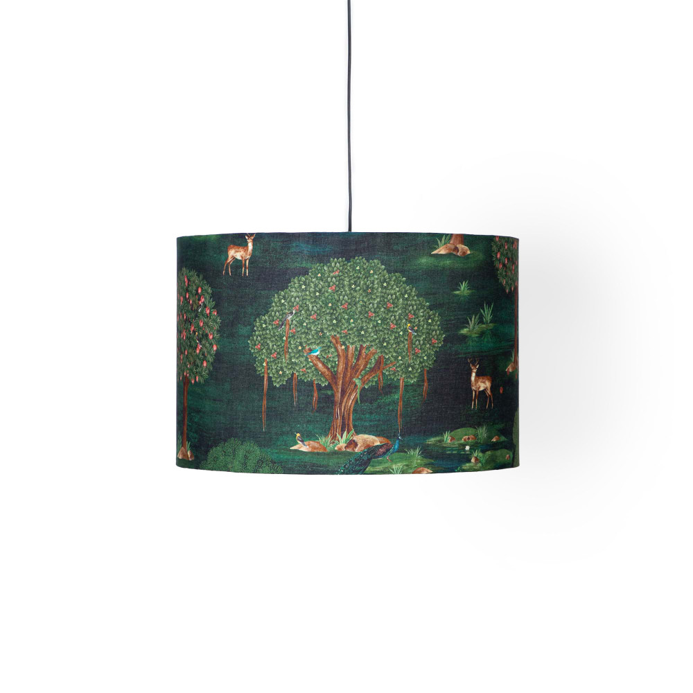 Villa Cylindrical Pendant-Sacred Indian Trees
