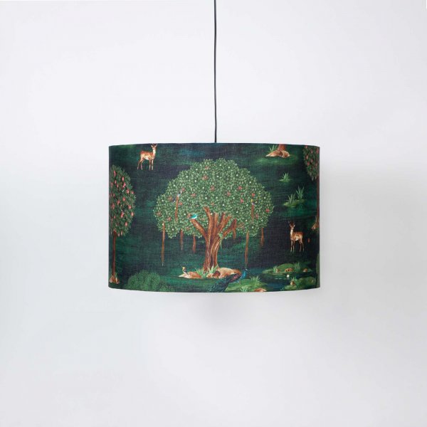 Villa Cylindrical Pendant Lamp - Sacred Indian Trees