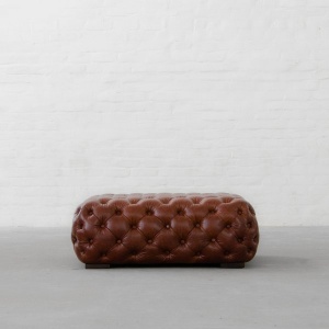 Birmingham Tufted Leather Coffee table Cum Ottoman
