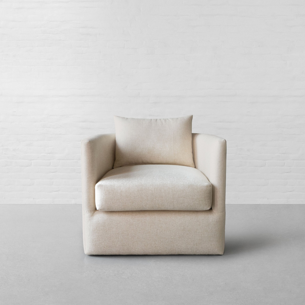 Cove Swivel Fabric Armchair