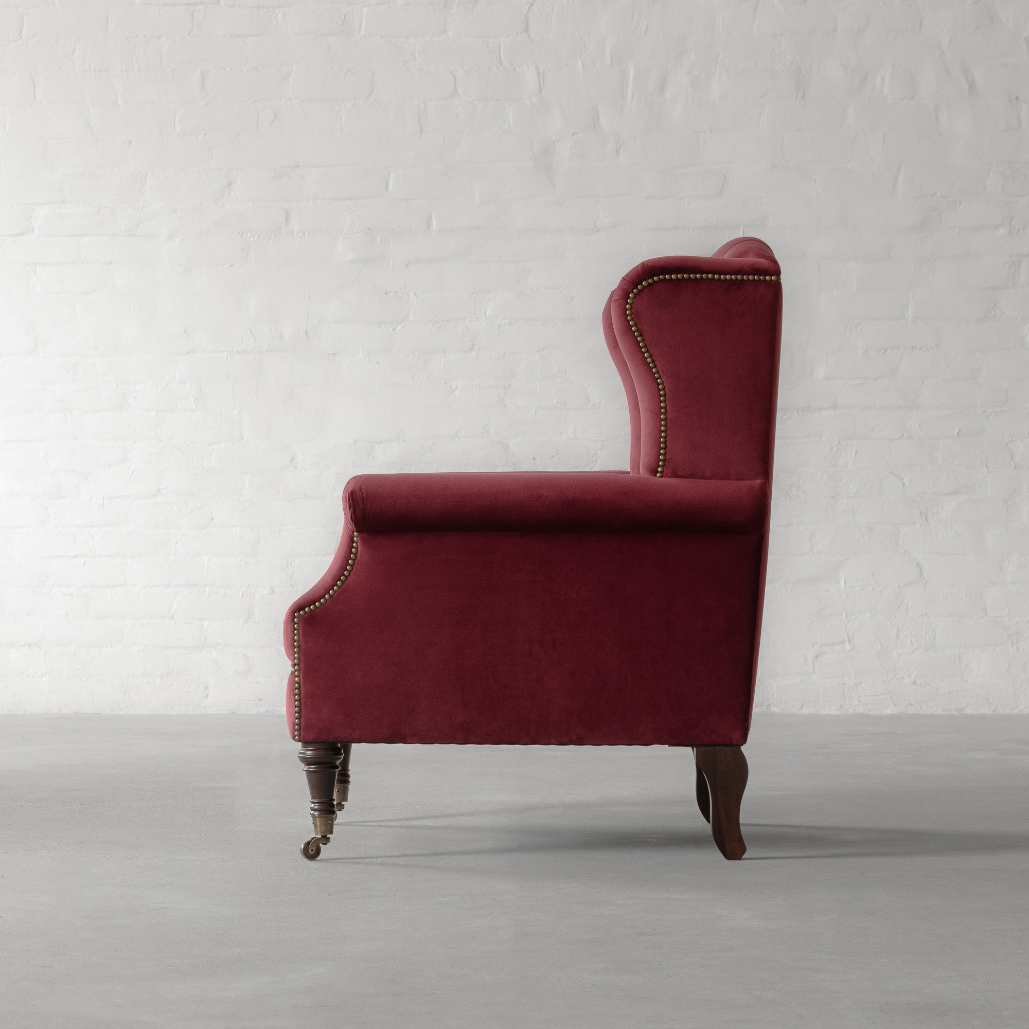 Wing Back Tufted Armchair