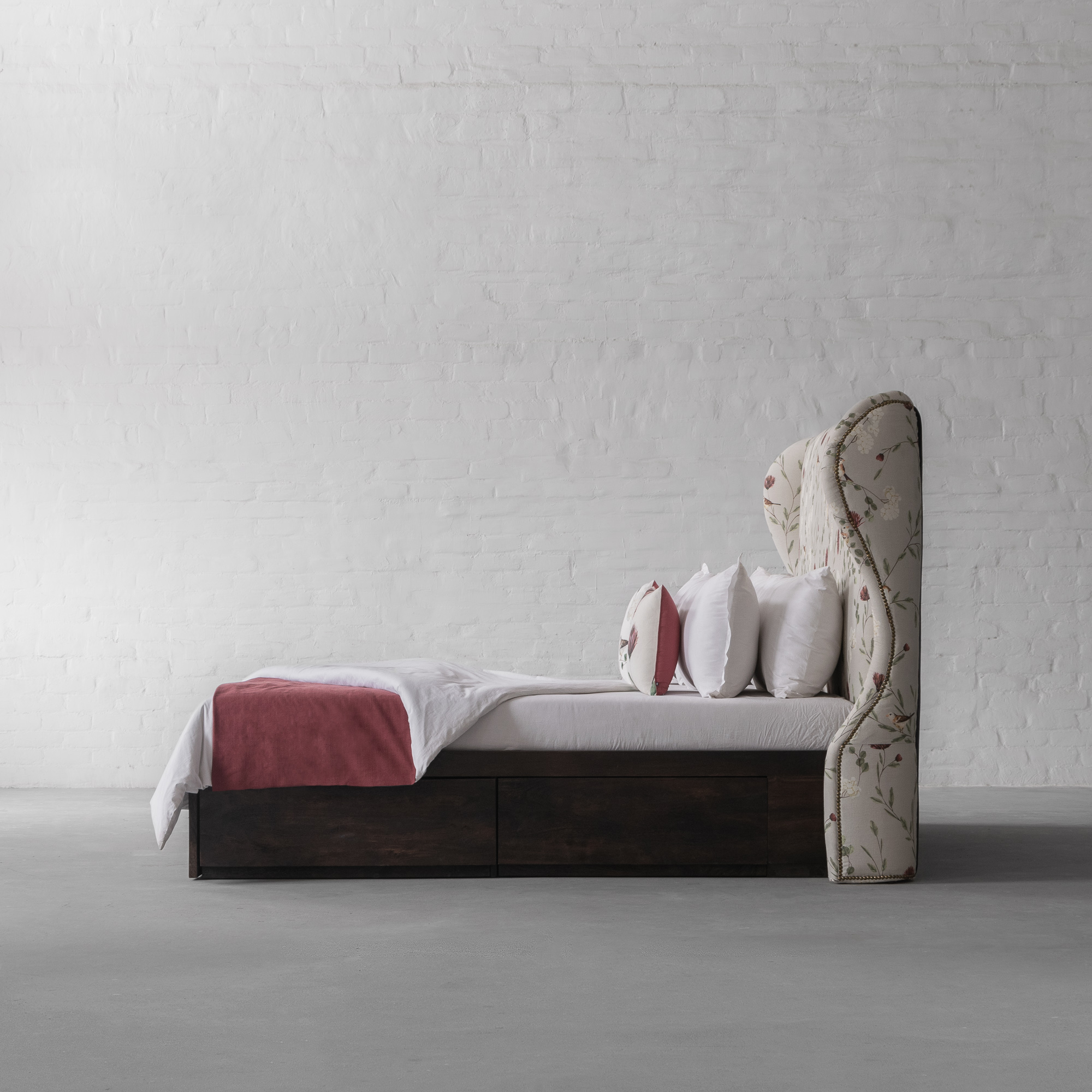 Wingback Bed Collection with Drawer Storage – Stylish & Functional Beds