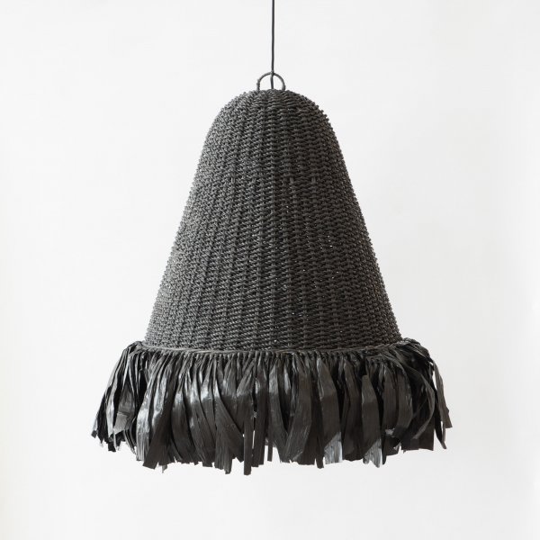 Bali Bistro Tassel Pendant Lamp - Black