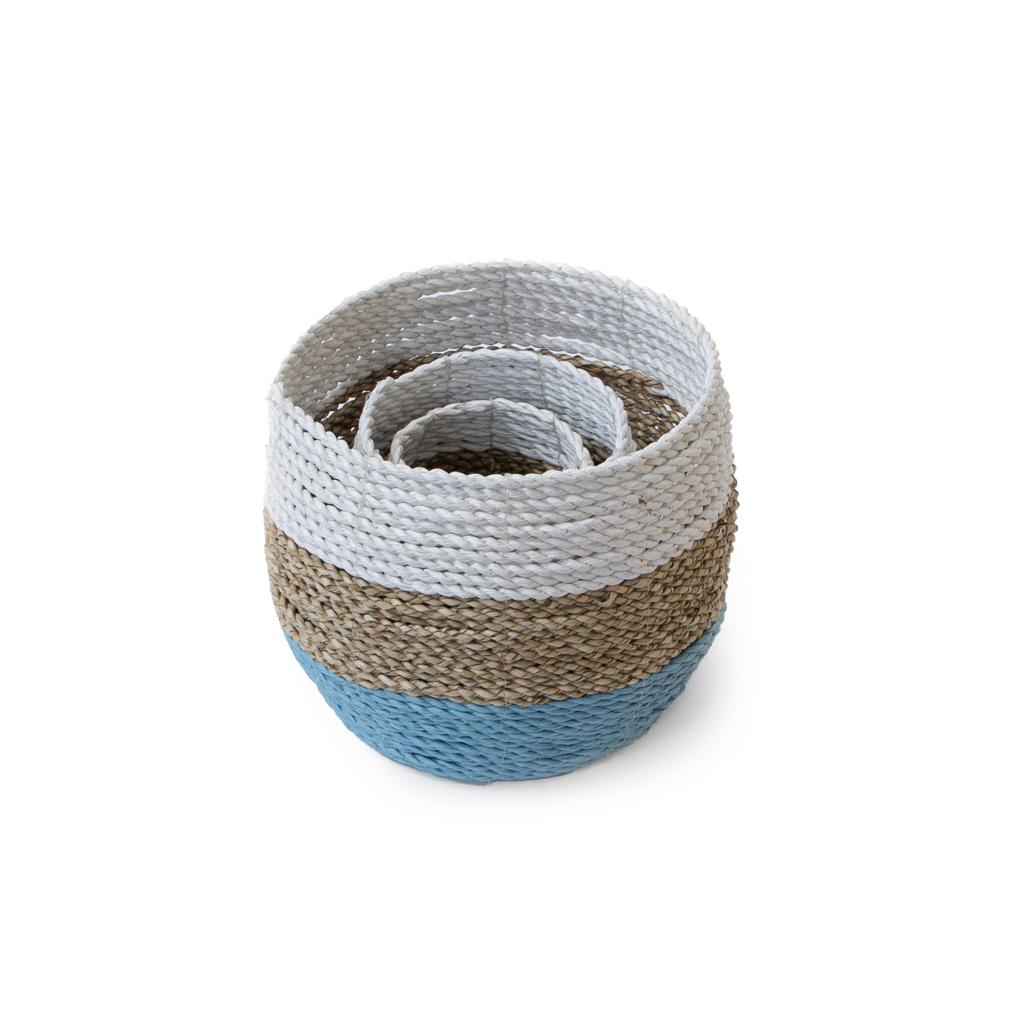BEACH PALM WOVEN BASKET POT