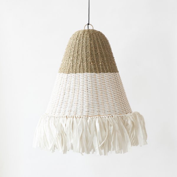 Bali Bistro Tassel Pendant Lamp - Natural White