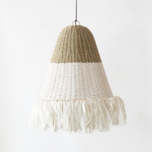 Bali Bistro Tassel Pendant Lamp - Natural White